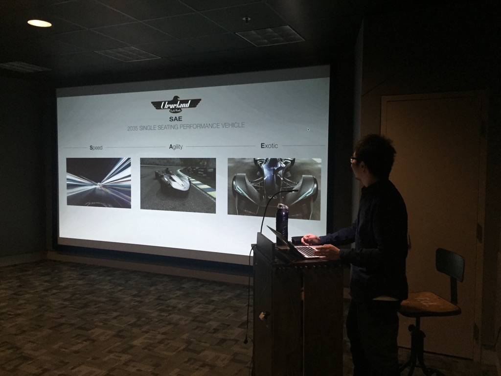 SAE 2035 single-seat performance vehicle studio presentation