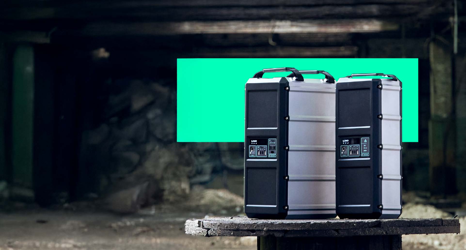LAND CORE battery system — pair of swappable packs
