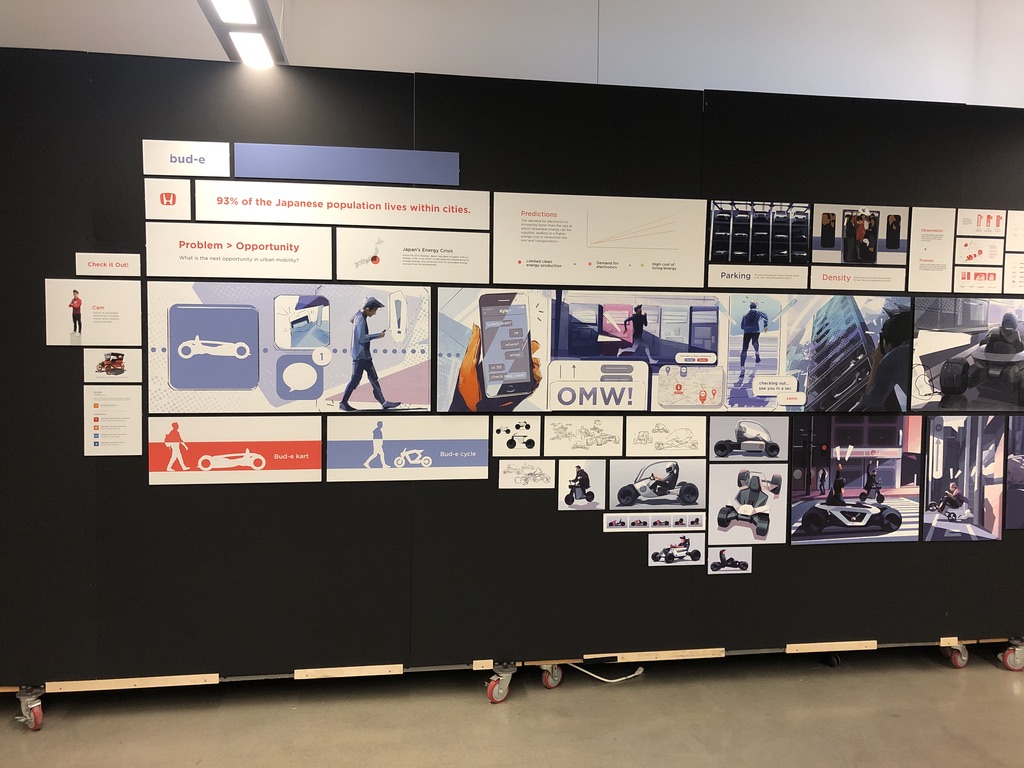 Honda bud-e urban mobility project board — research and concept exploration