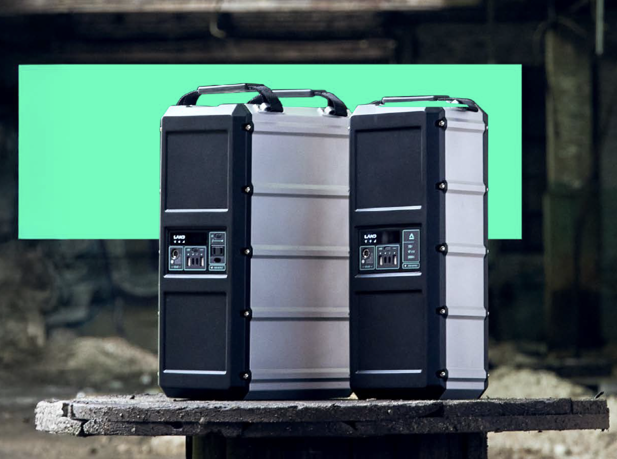 LAND CORE battery system — pair of swappable packs