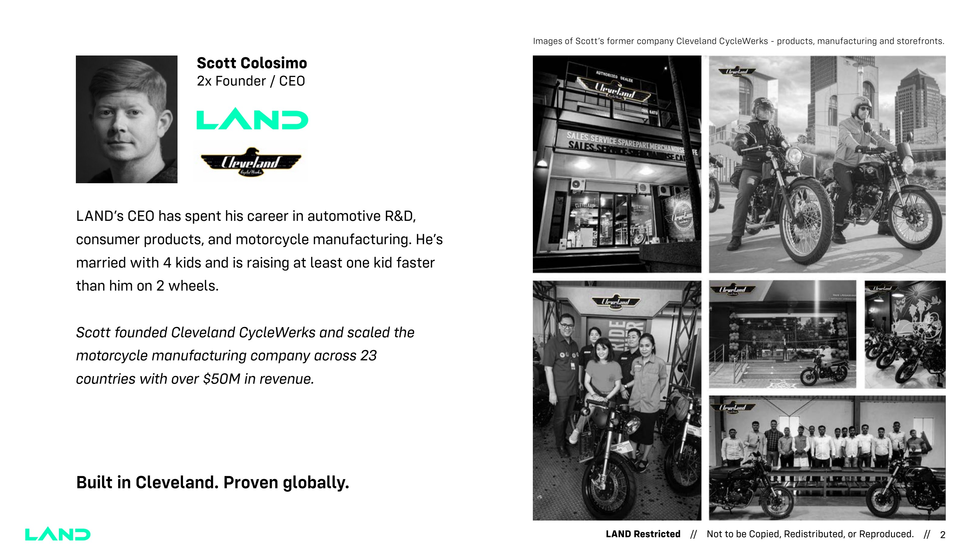 Cleveland CycleWerks — manufacturing, storefronts and global product
